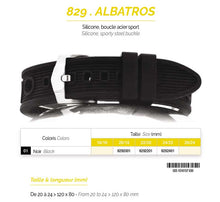 Ladda upp bild till gallerivisning, ALBATROS SILICONE BLACK 22mm
