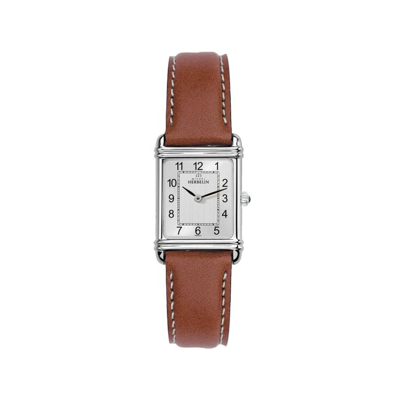 M Herbelin Ladies Rect Classique Acier ARTDECO, LB