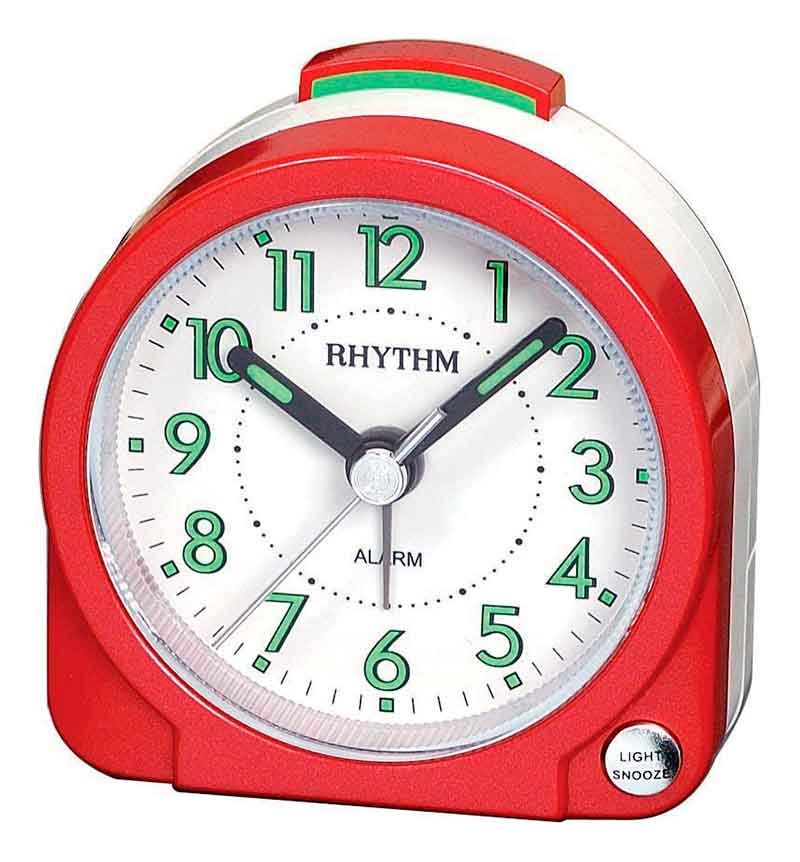 **REA**Rhythm Väckarur röd/vit snz/stegr/belysn