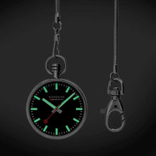 Ladda upp bild till gallerivisning, Mondaine Pocket Watch SBB, black dial
