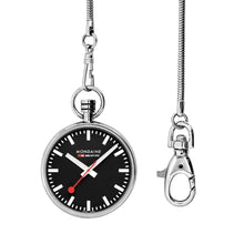 Ladda upp bild till gallerivisning, Mondaine Pocket Watch SBB, black dial
