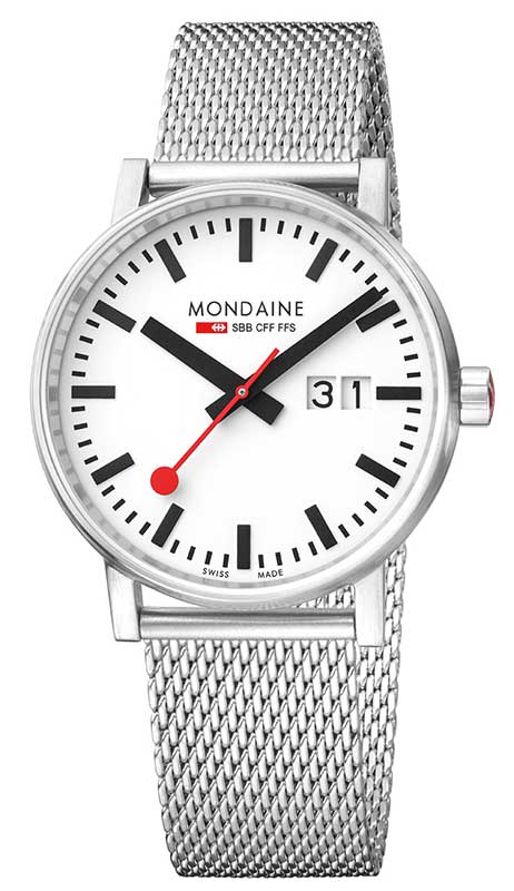 Mondaine Evo2 BigDate Sapphire, Ø40mm, mesh band