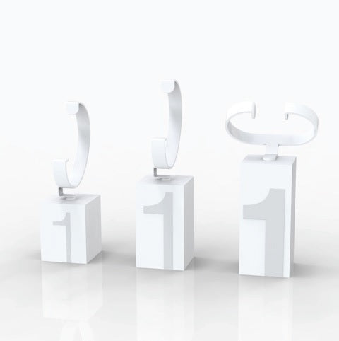 AU hållare set 6st vit Helvetica 2015