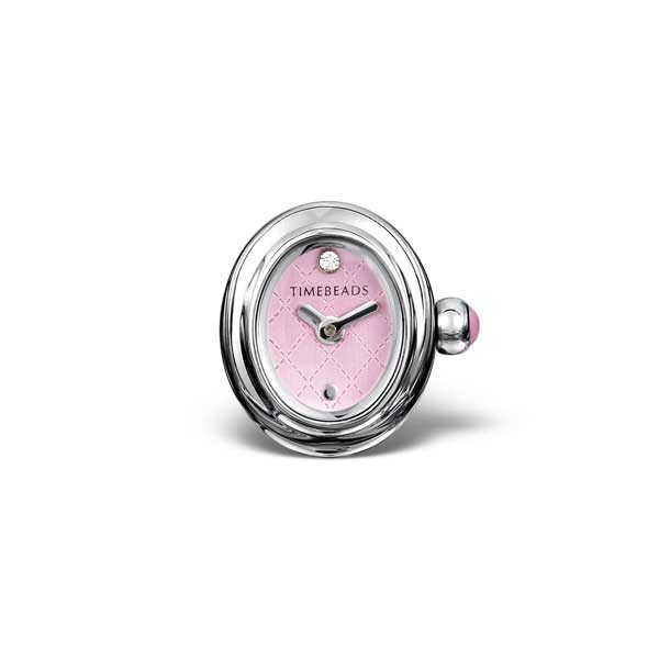 TB Small Oval, etched pink dial, clip