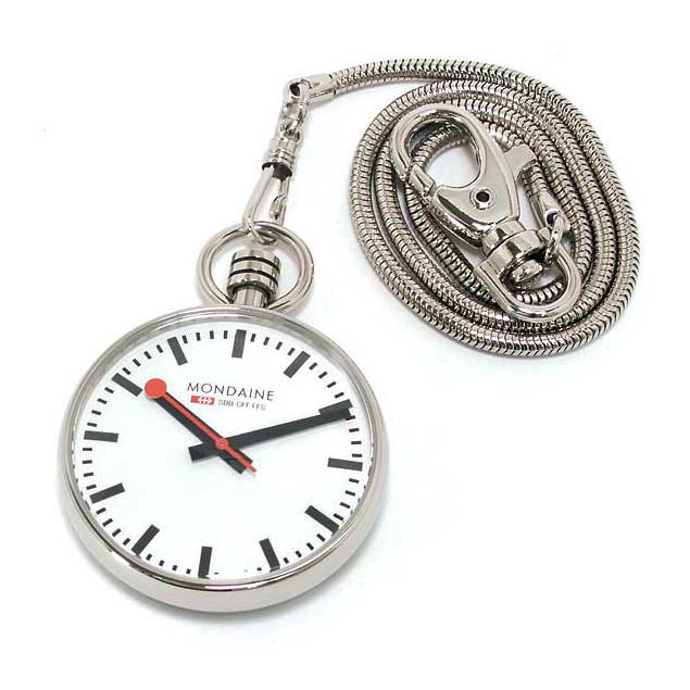 Mondaine Pocket Watch SBB, white dial