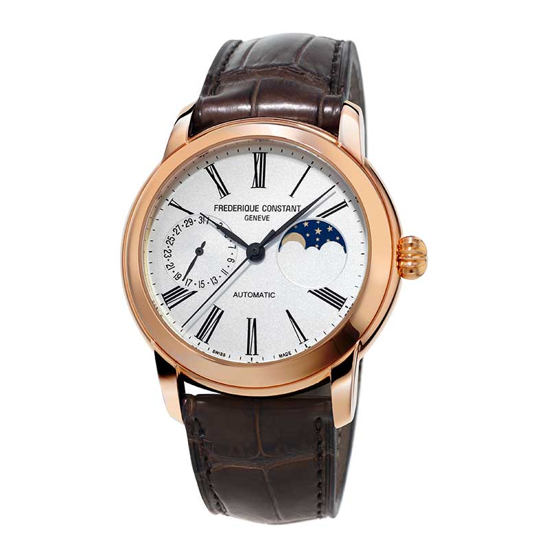 CLASSIC MOONPHASE MANUFACTURE, SILVER DIAL,RGP,LB
