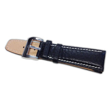 Ladda upp bild till gallerivisning, Läderband Wide Buffalo svart 24mm Ssp
