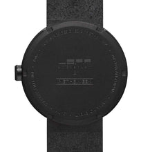 Ladda upp bild till gallerivisning, Leff Tube Watch D42 Black, black leather strap

