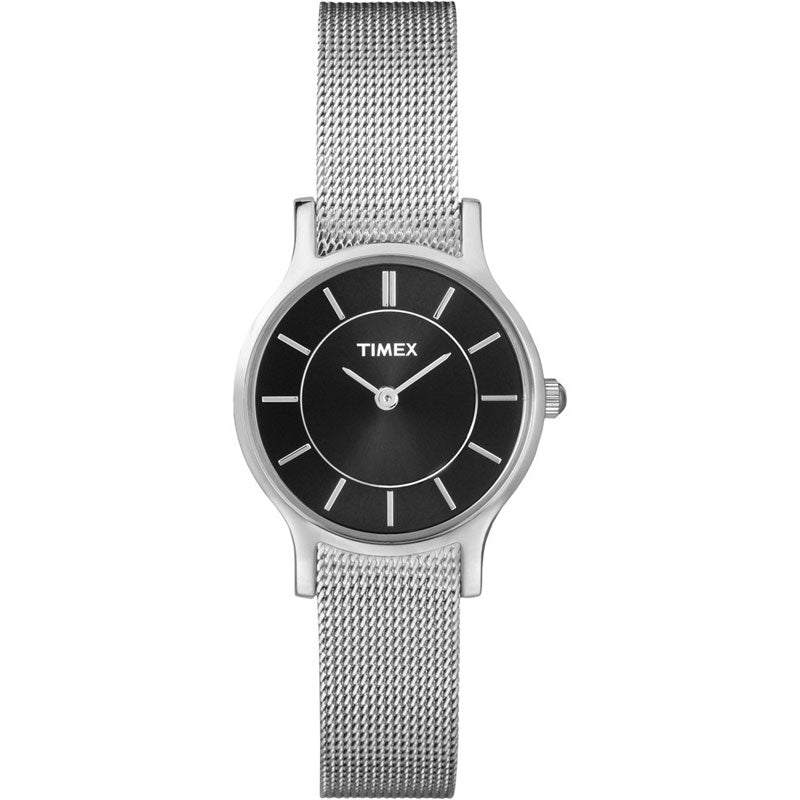 Timex Woman Steel Ø26mm, Black dial, Meshband