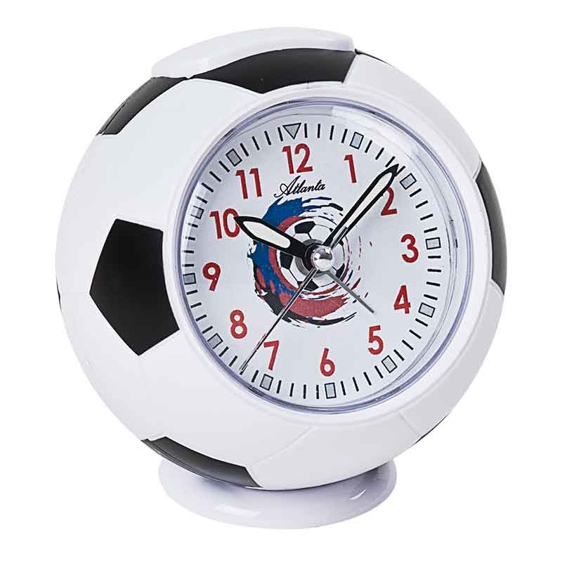 Väckarur fotboll med sweep/alarm, Ø11cm